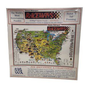 Famous Motorsport Raceways Artmap Jigsaw Puzzle 550 Pieces 18"x24" New NIB